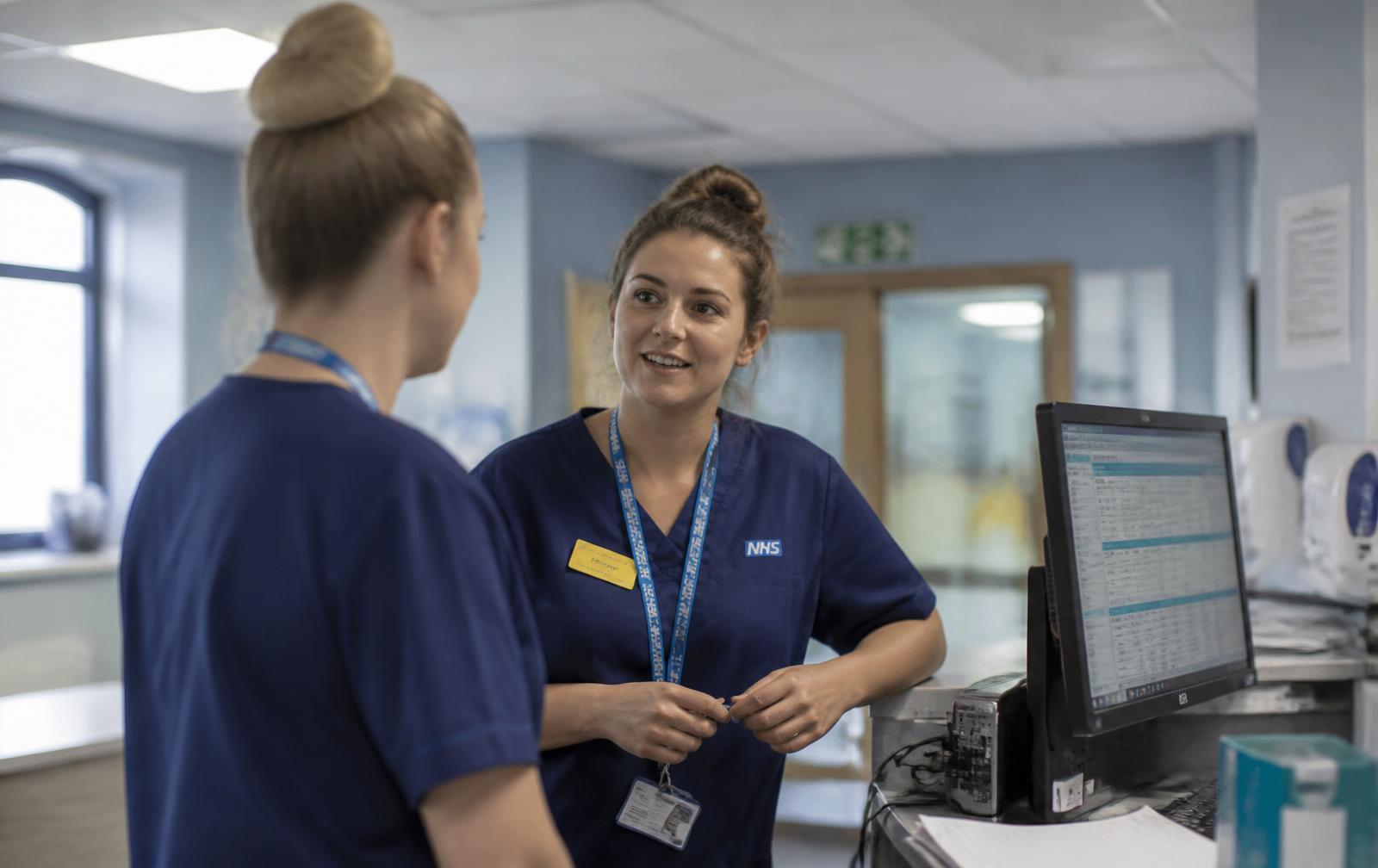 Mental health nurses on a hospital ward
